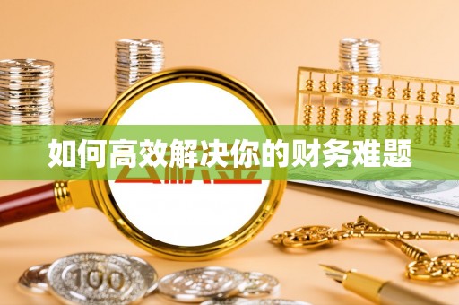 永仁如何高效解决你的财务难题