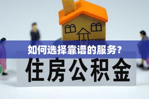 永仁如何选择靠谱的服务？